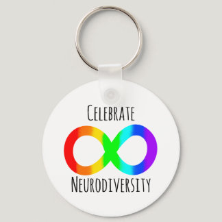 Celebrate Neurodiversity Autism Acceptance Rainbow Keychain