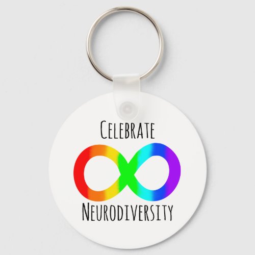 Celebrate Neurodiversity Autism Acceptance Rainbow Keychain