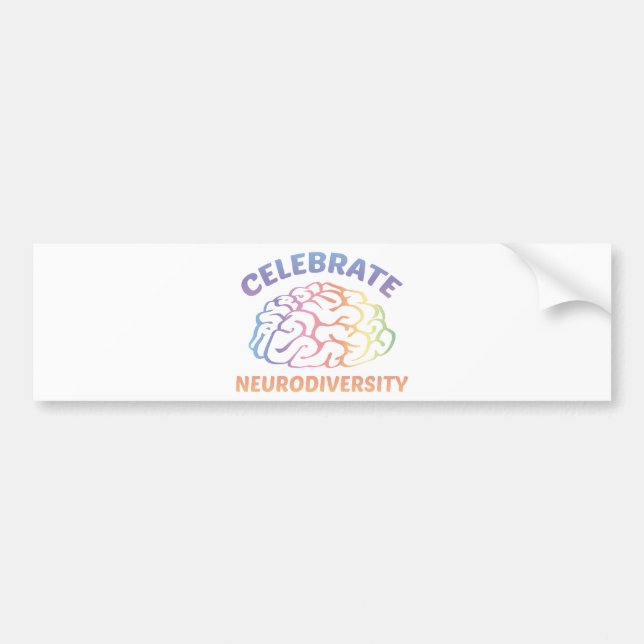 Celebrate Neurodiversity Bumper Sticker (Front)