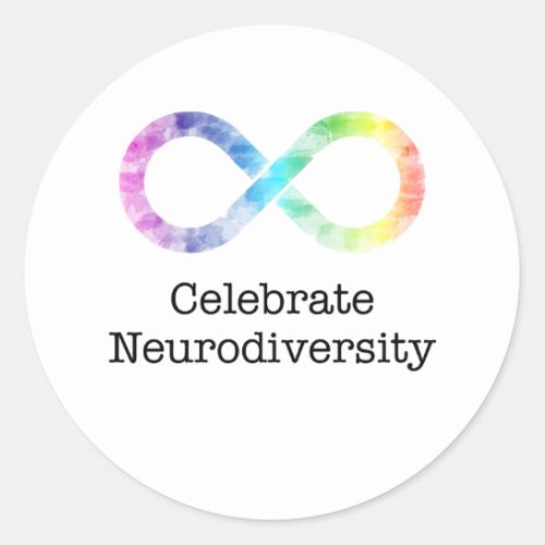 Celebrate Neurodiversity Classic Round Sticker