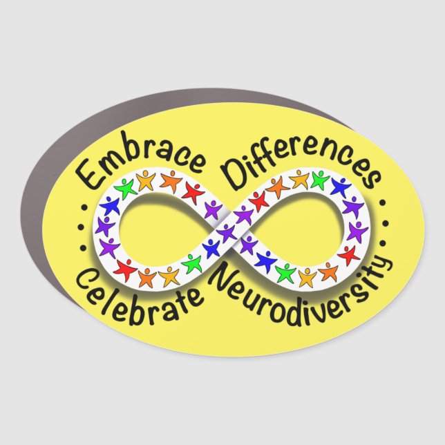 Celebrate Neurodiversity Infinity Symbol Magnet (Front)
