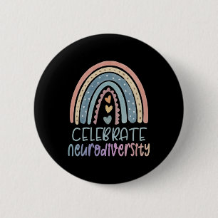 Celebrate Neurodiversity Mental Health Autism Awar Button