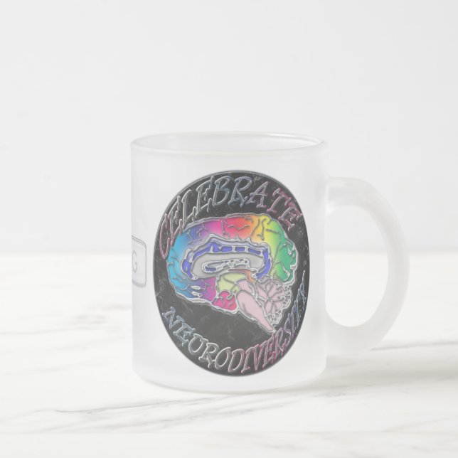 Celebrate Neurodiversity Monogrammed Mug (Right)
