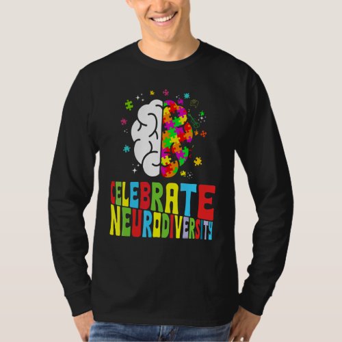 Celebrate Neurodiversity Prize Puzzle Brain Contes T_Shirt