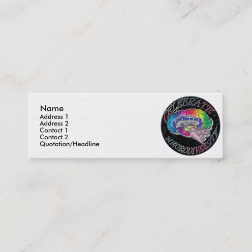 Customizable Celebrate Neurodiversity Profile Card Business Card