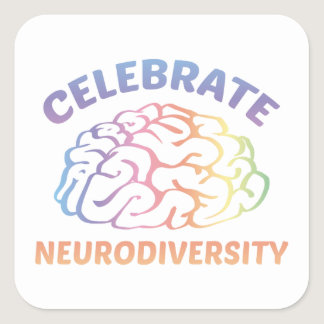 Celebrate Neurodiversity Square Sticker