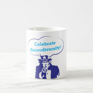 CELEBRATE NEURODIVERSITY UNCLE SAM COFFEE MUG