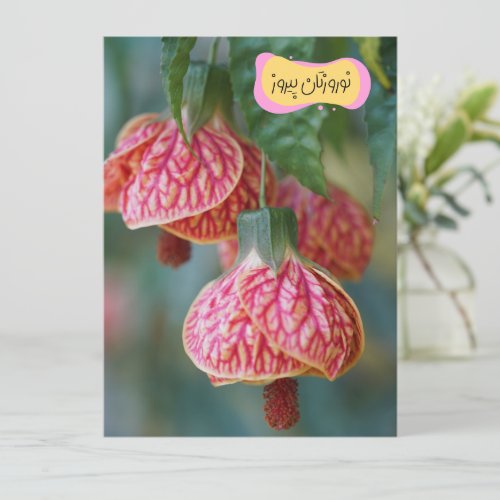 Celebrate Nowruz with Red Chinese Lantern Card 