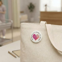Celebrate Nurses Pink Watercolor Heart