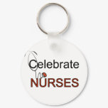 Celebrate Nurses T-shirts and Gifts Keychain