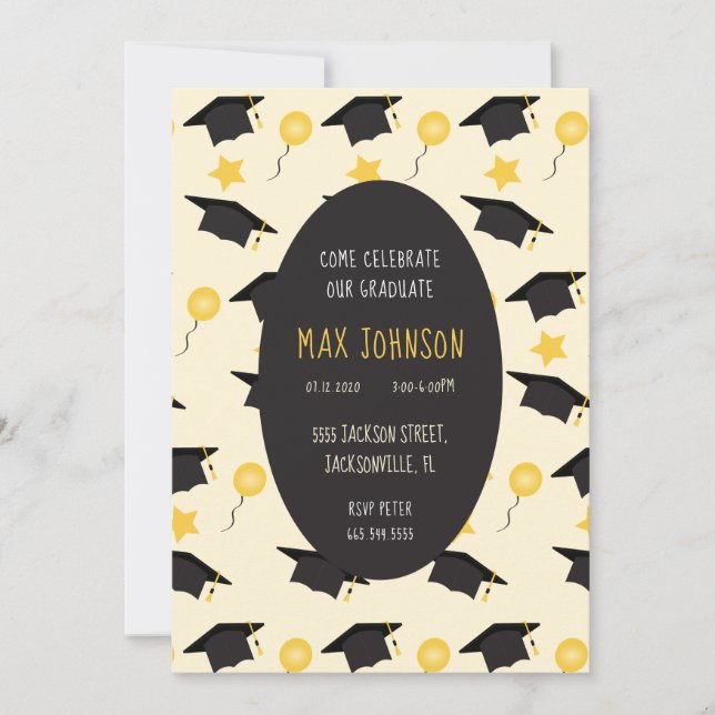 Celebrate Our Graduate Personalize Graduation Cap Invitation (Front)