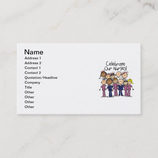 Celebrate Our Nurses Business Card (Front)