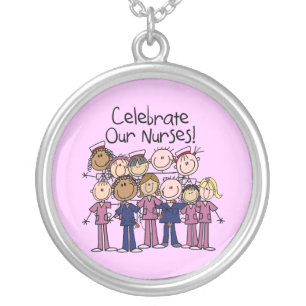 Celebrate Our Nurses Silver Plated Necklace