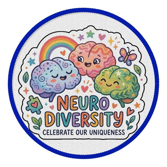 Celebrate our Uniqueness Neurodivergent Sticker Patch (Celebrate Neuro diversity iron on patch )