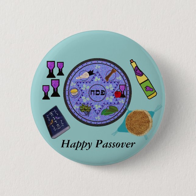 Celebrate Passover Pinback Button (Front)
