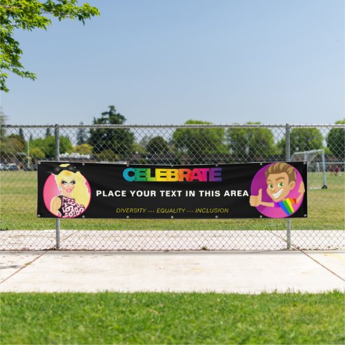 CELEBRATE Personalized Pride ParadeWall Banner