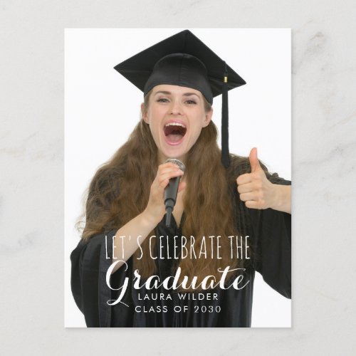 Celebrate Photo Graduation Party Invitation Postcard