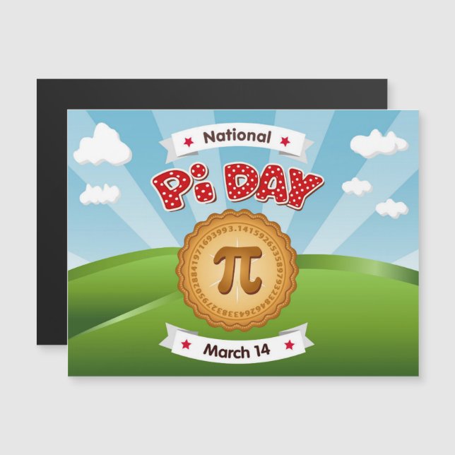 Celebrate Pi Day Magnet Card (Front/Back)