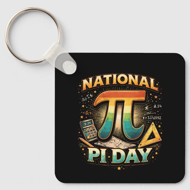 Celebrate Pi Keychain (Front)