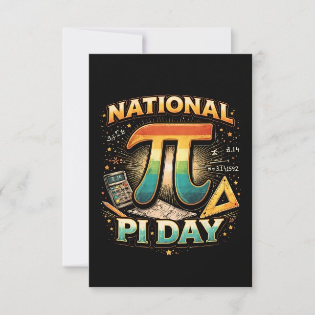 Celebrate Pi Thank You Card (Front)