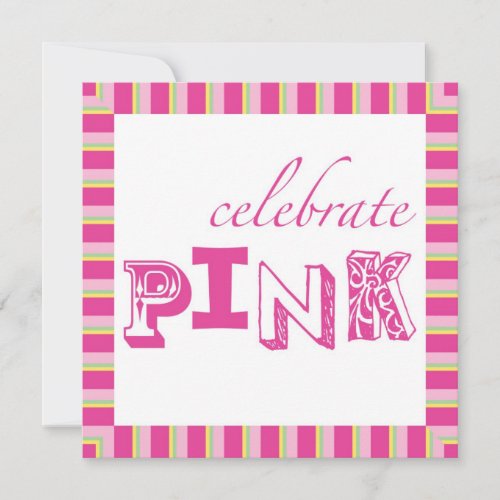 Celebrate Pink Breast Cancer Event Invitation