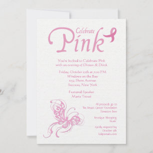 Celebrate Pink Breast Cancer Invitation