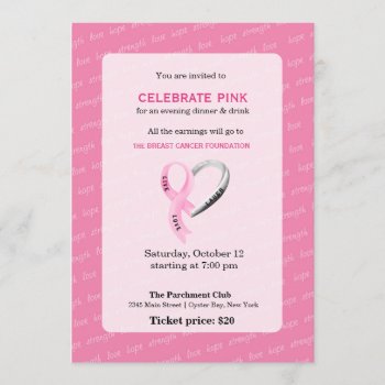 Celebrate Pink Event Invitation by graphicdesign at Zazzle