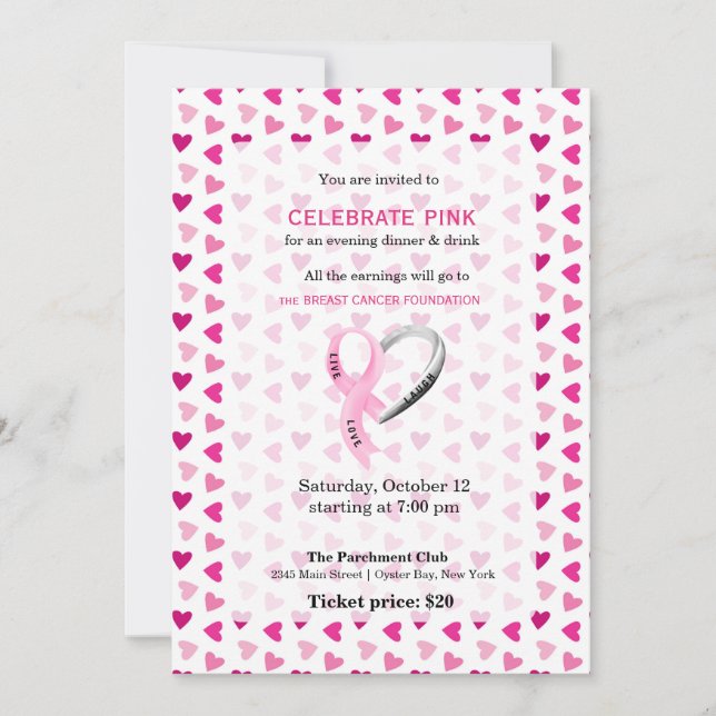 Celebrate Pink event Invitation (Front)