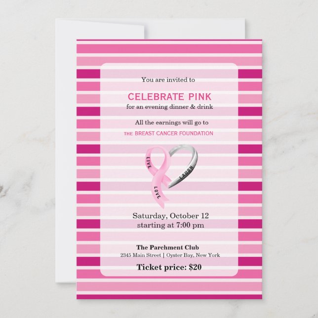 Celebrate Pink event Invitation (Front)