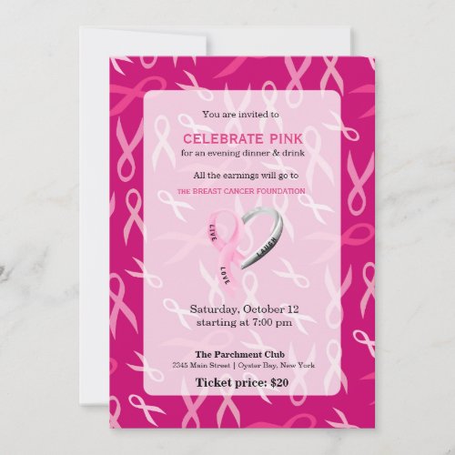 Celebrate Pink event Invitation