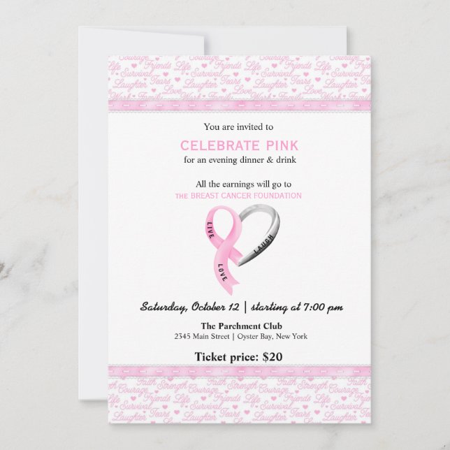 Celebrate Pink event Invitation (Front)