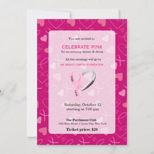 Celebrate Pink event Invitation