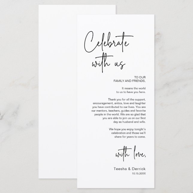 Celebrate, Place Setting Dinner Thank You Card (Front/Back)