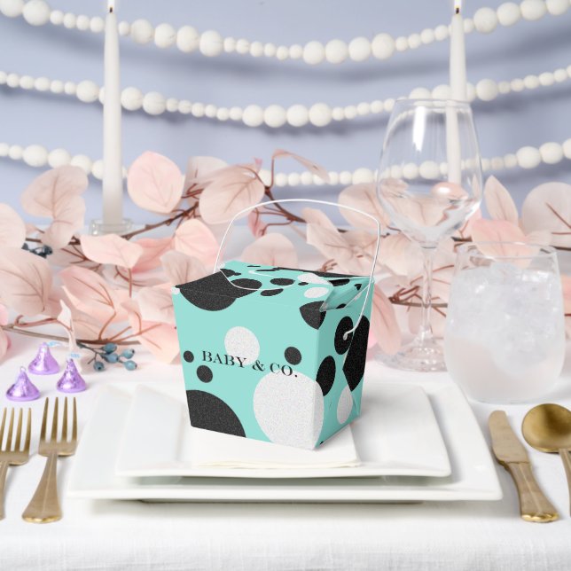 Celebrate Polka Dot Baby Bridal Sprinkle Party Favor Boxes (Wedding)