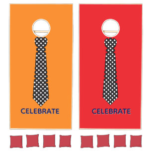 Celebrate Polka Dot Tie Cornhole Set
