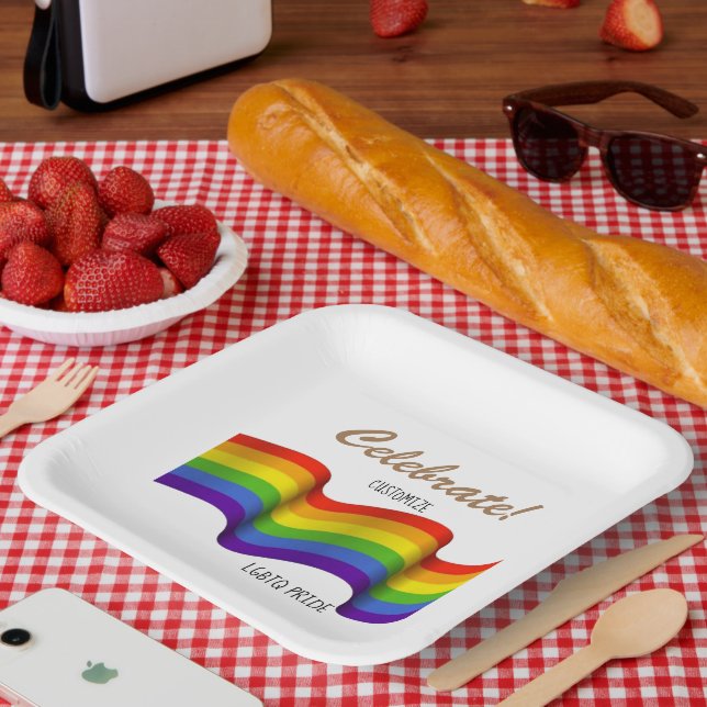 Celebrate Pride 7" Round Paper Plate (Picnic)
