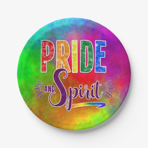 Celebrate Pride and Spirit in Rainbow Colors Paper Paper Plates