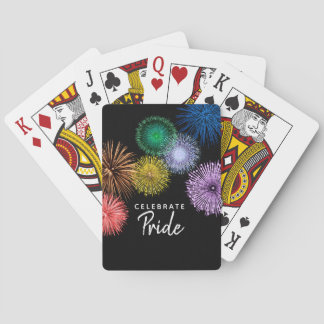 Celebrate Pride Fireworks 🎆🌈 Poker Cards