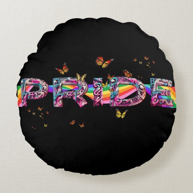 Celebrate Pride Round Pillow (Front)