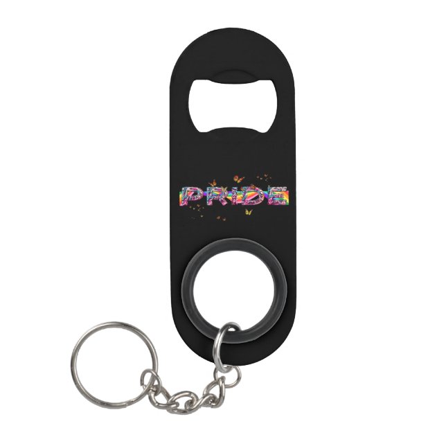 Celebrate Pride Stainless Steel Bottle Opener (Front)