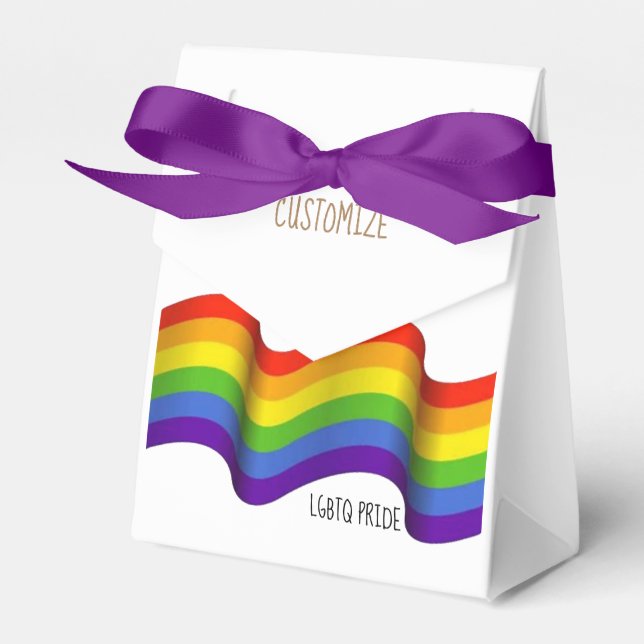 Celebrate Pride Tent 3x1.5x3.25 Favor Boxes (Front Side)