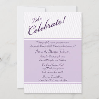 Celebrate Purple 25th Anniversary Party Invitation
