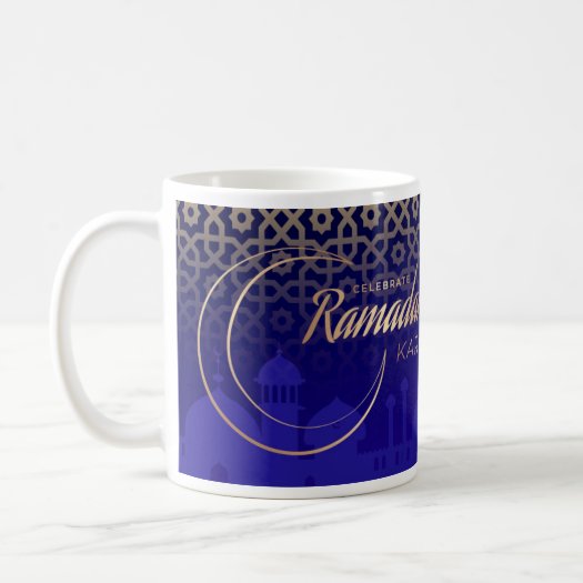 Celebrate Ramadan Kareem Crescent Blue Gold 