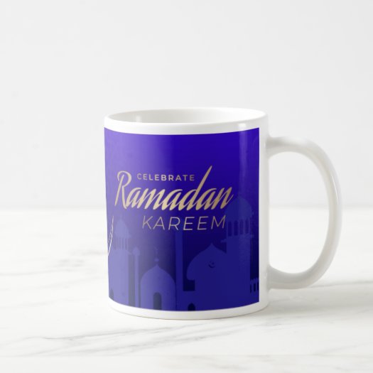 Celebrate Ramadan Kareem Gold Pattern Blue 