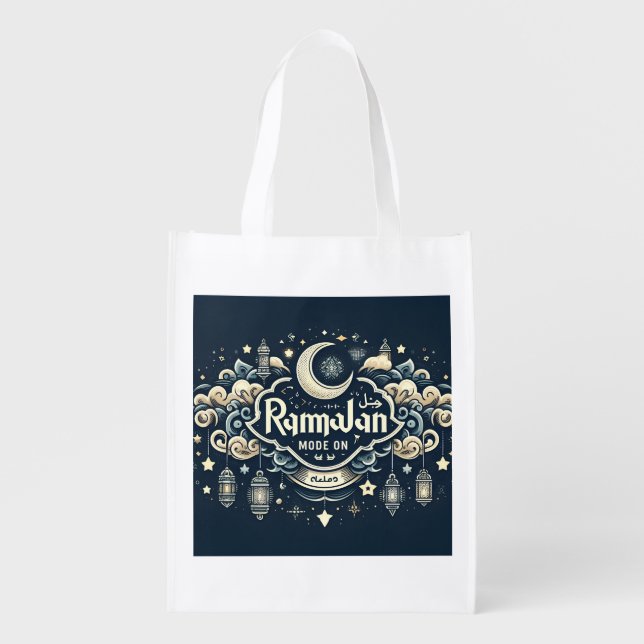 Celebrate Ramadan with Ramadan ModeOn Grocery Bag (Front)
