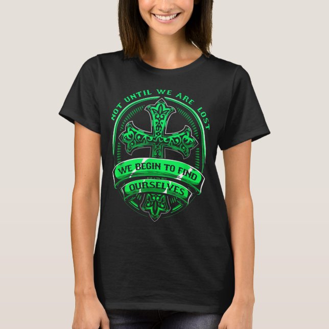 Celebrate Recovery Christian Cross Quote Apparel T-Shirt (Front)