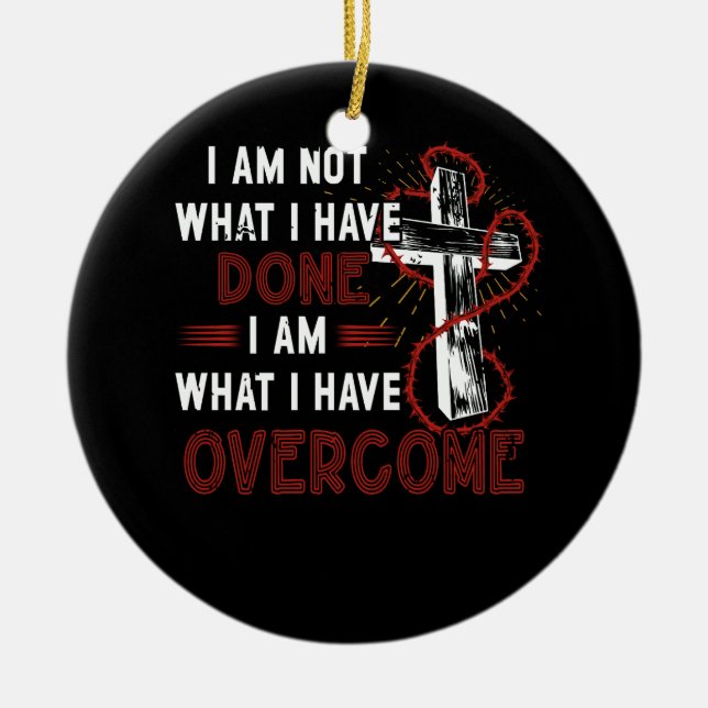 Celebrate Recovery T-Shirt Christian Cross Jesus C Ceramic Ornament (Front)