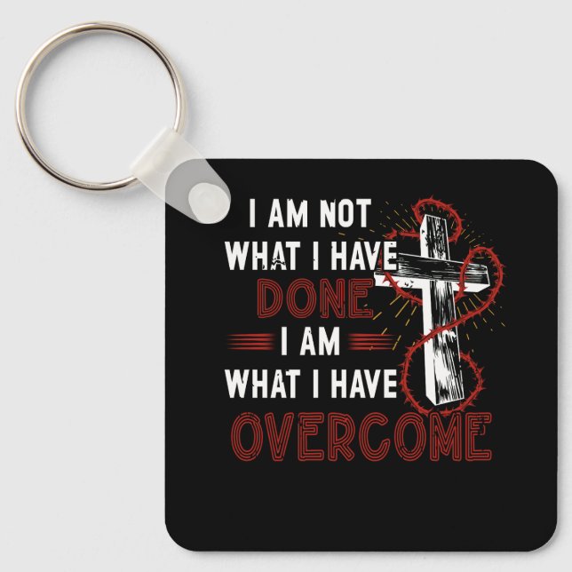 Celebrate Recovery T-Shirt Christian Cross Jesus C Keychain (Front)