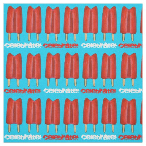 Celebrate! Red Twin Pop Popsicles July 4th USA Fabric