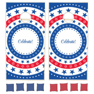 Celebrate Red, White, and Blue Stars Cornhole Set